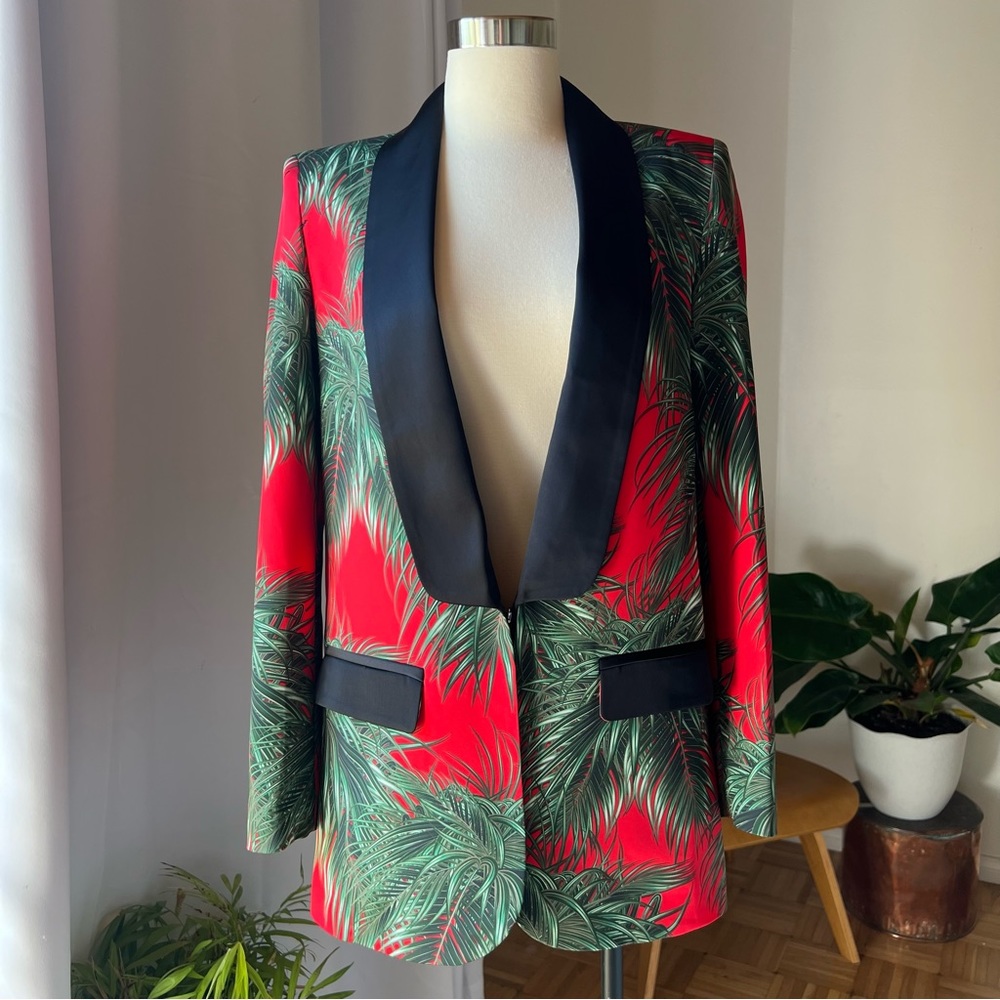 MARCO BOLOGNA Women’s Suit Jacket in Red Palm Tree Print